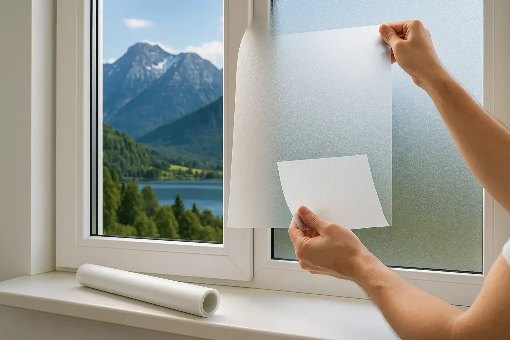 Selbstklebende Fensterfolie für moderne, blickdichte Gestaltung. Praxisleitfaden und Vorteile von Folienmarkt.de entdecken – Ideal für DIY-Fans!-Beitragsbild
