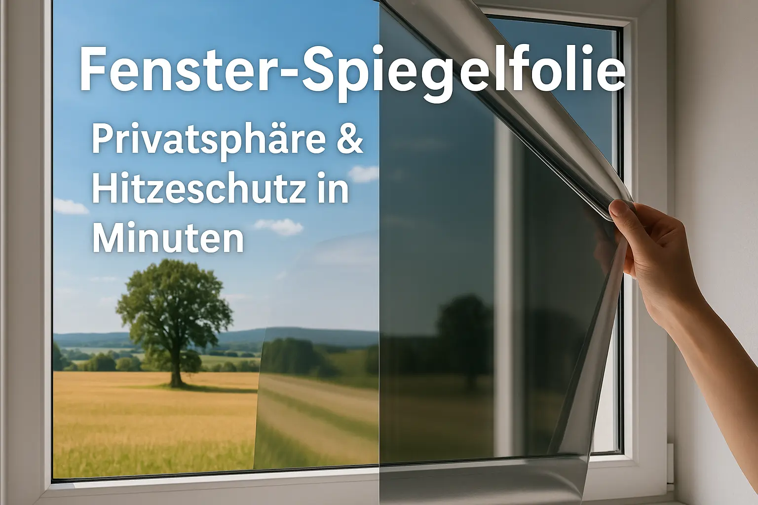 Erfahre, wie du mit Spiegelfolie für Fenster sofort Privatsphäre und Hitzeschutz erzielst. Gratis-Muster, passgenauer Zuschnitt, einfache Montage bei Folienmarkt.de.-Beitragsbild