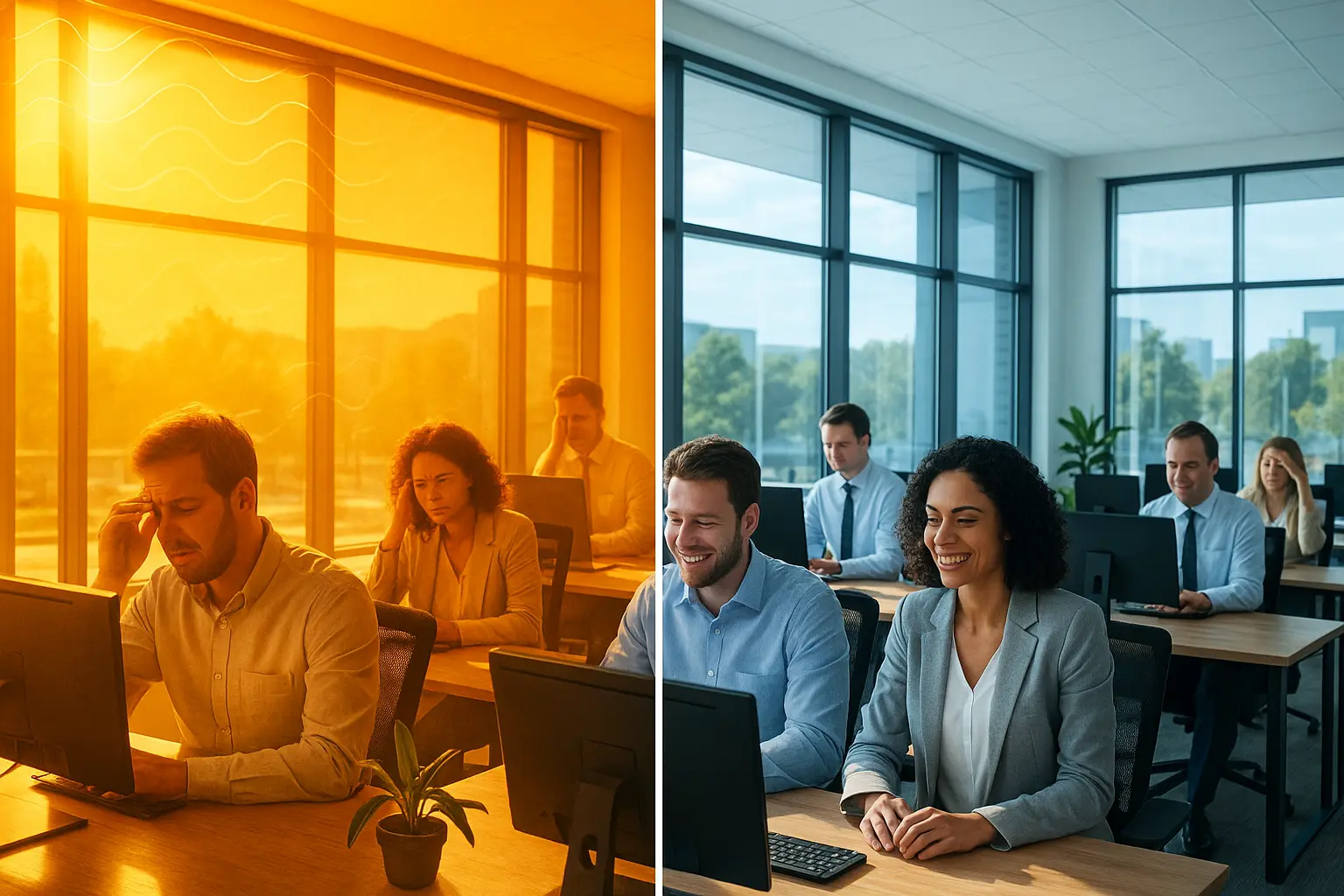 Büro zu Warm? Effektive Lösungen mit Sonnenschutzfolien
