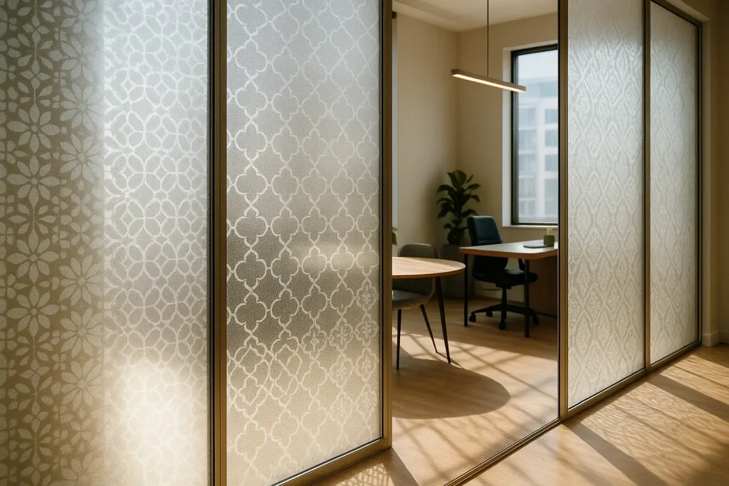 Sichtschutzfolie mit Muster: Design, Licht und Privatsphäre auf Glas-Beitragsbild