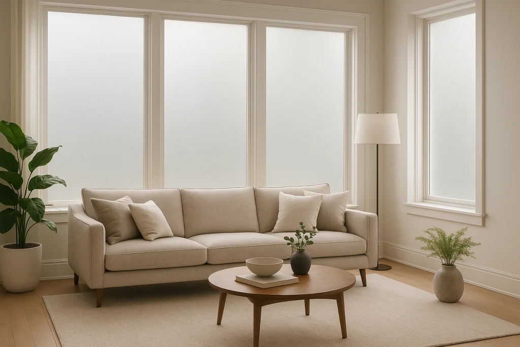 Sichtschutzfolie Wohnzimmer: Privatsphäre, Licht & Design für moderne Fenster