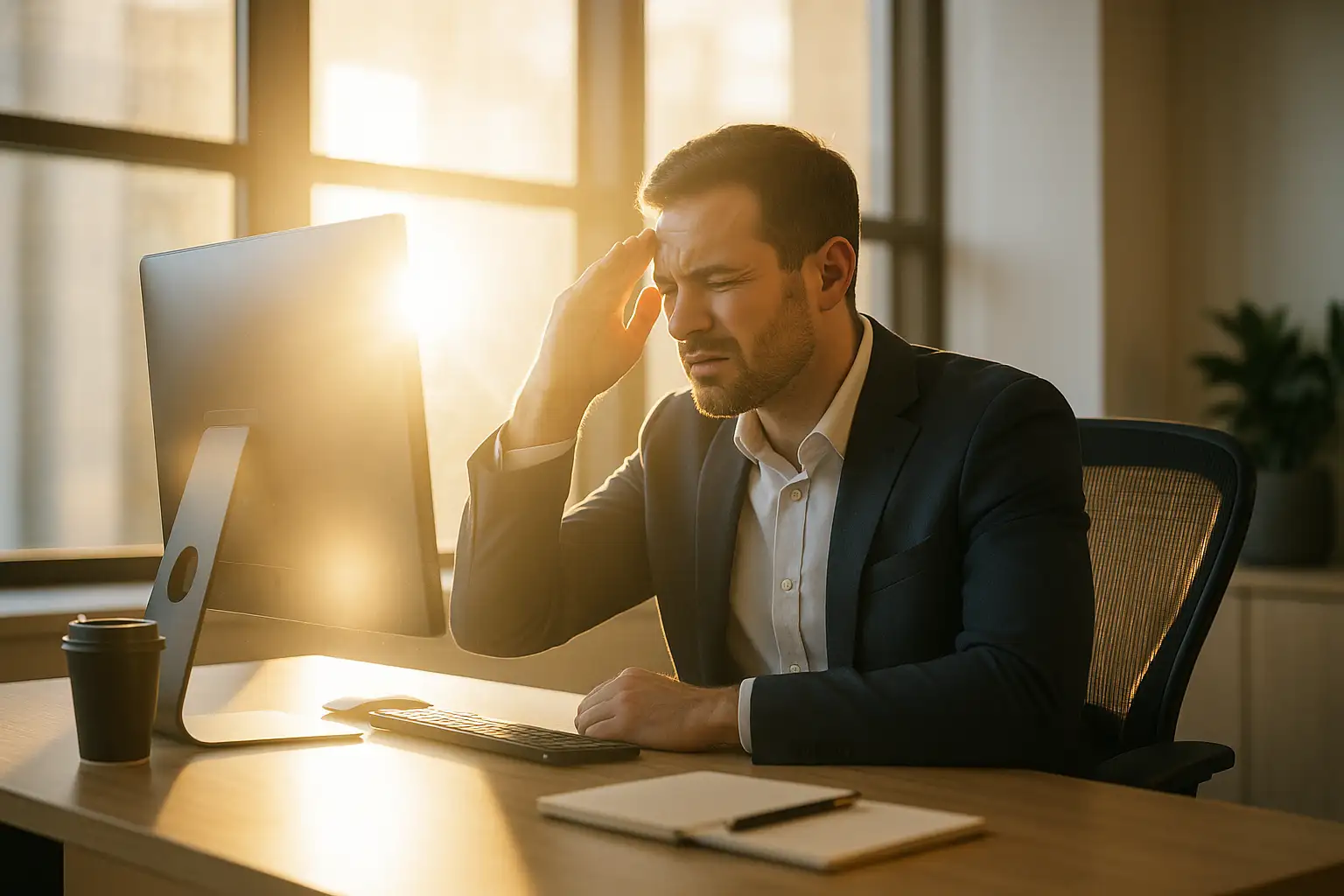 Blendung am Arbeitsplatz effektiv reduzieren – Blendschutzfolien für gesunde Sicht-Beitragsbild