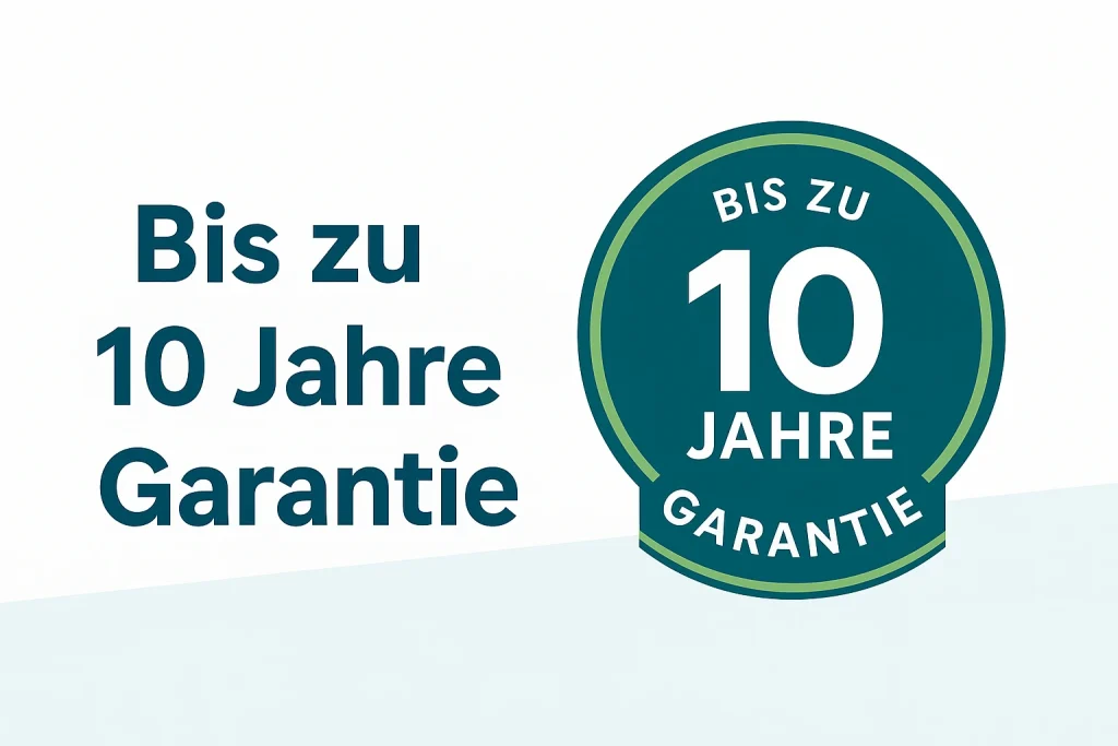 Garantie bis zu 10 Jahren