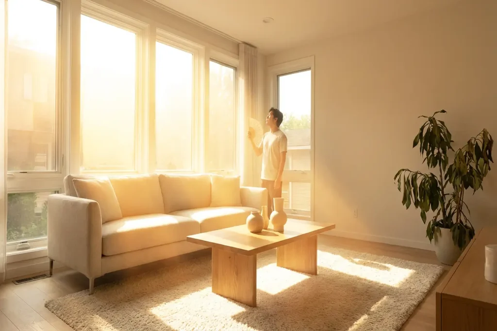 Sonne Heizt Wohnzimmer auf-Beitragsbild