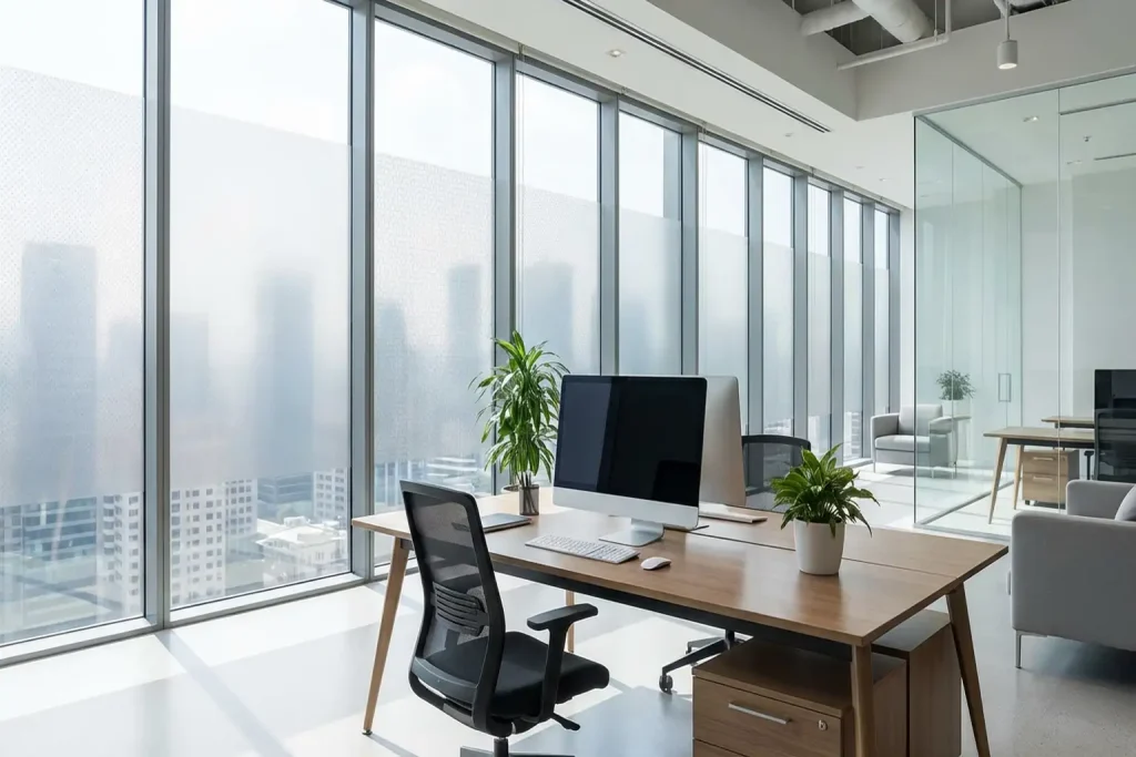 Wer Liefert Fensterfolien Nach Maß mit Besonderem Schutz Vor Einblicken am Arbeitsplatz-Beitragsbild