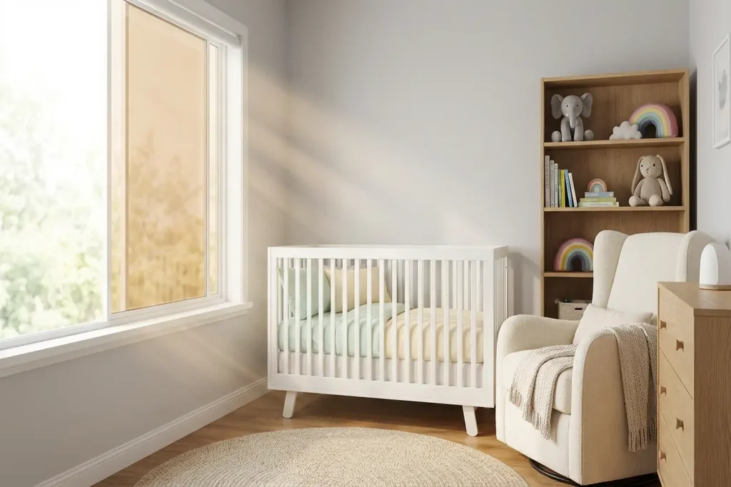 Babyzimmer Zu Warm Durch Direkte Sonne-Beitragsbild
