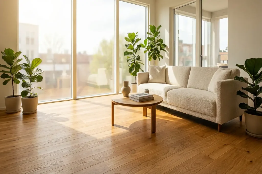 Fensterfolie Gegen Ausbleichen von Parkettboden-Beitragsbild