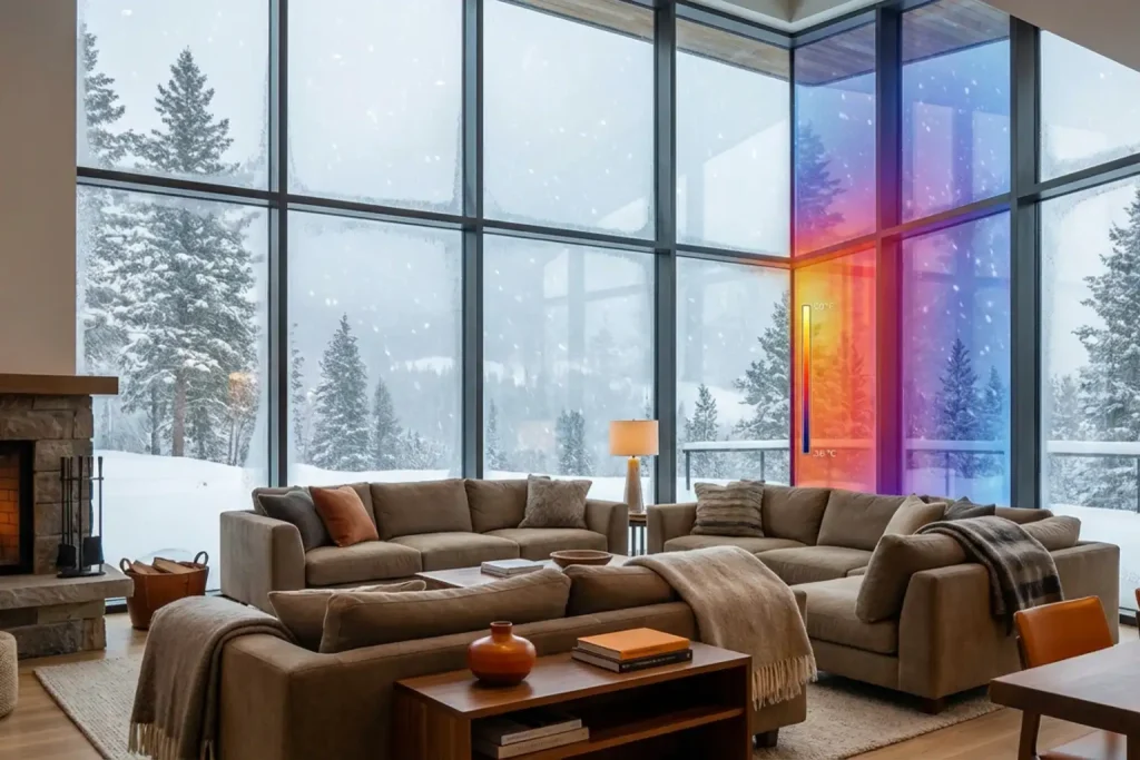 Große Fensterfront Lässt Winterkälte ins Haus-Beitragsbild