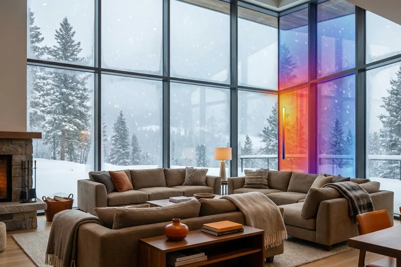 Große Fensterfront Lässt Winterkälte ins Haus-Beitragsbild