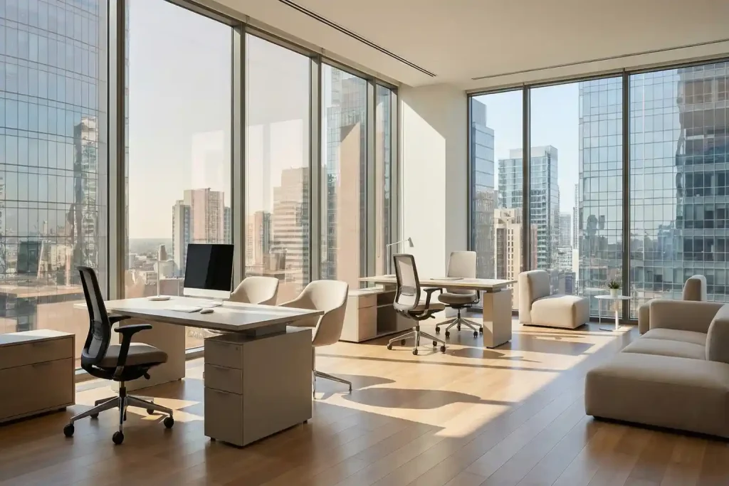 Welche Spiegelfolie ist für büroräume sinnvoll wenn ich sowohl einblicke als auch Überhitzung reduzieren möchte-Beitragsbild