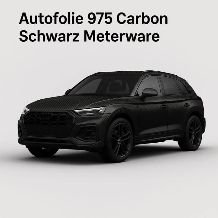 Auto mit Autofolie Carbon Schwarz 975