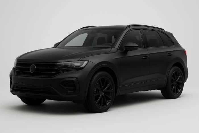 Auto mit schwarzer Mattfolie – Fahrzeugfolierung